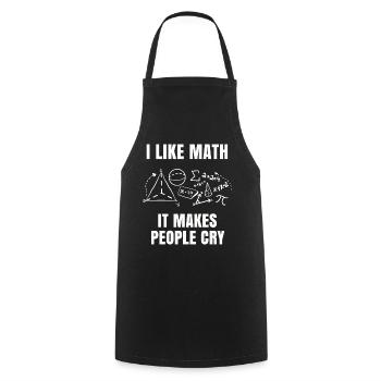 Mathe - Kochschürze - Schwarz - Vorne - AI Model Male 185 dark (185cm)