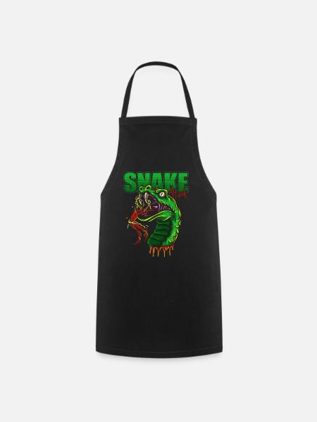 Snake - Cooking Apron - black
