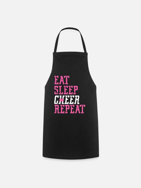 Cheer Cheerleading Eat Sleep Cheer - Kochschürze - Schwarz