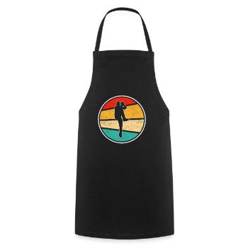 Baseball Retro Logo - Tablier de cuisine - noir - Devant - AI Model Male 185 dark (185cm)
