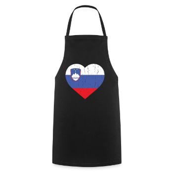 SLOVENIA - Cooking Apron - black - Front - AI Model Male 185 dark (185cm)