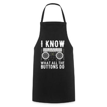 DISC JOCKEY - Cooking Apron - black - Front - AI Model Male 185 dark (185cm)