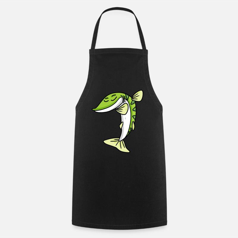 Dabbing Dab Hecht Fisch - Kochschürze - Schwarz