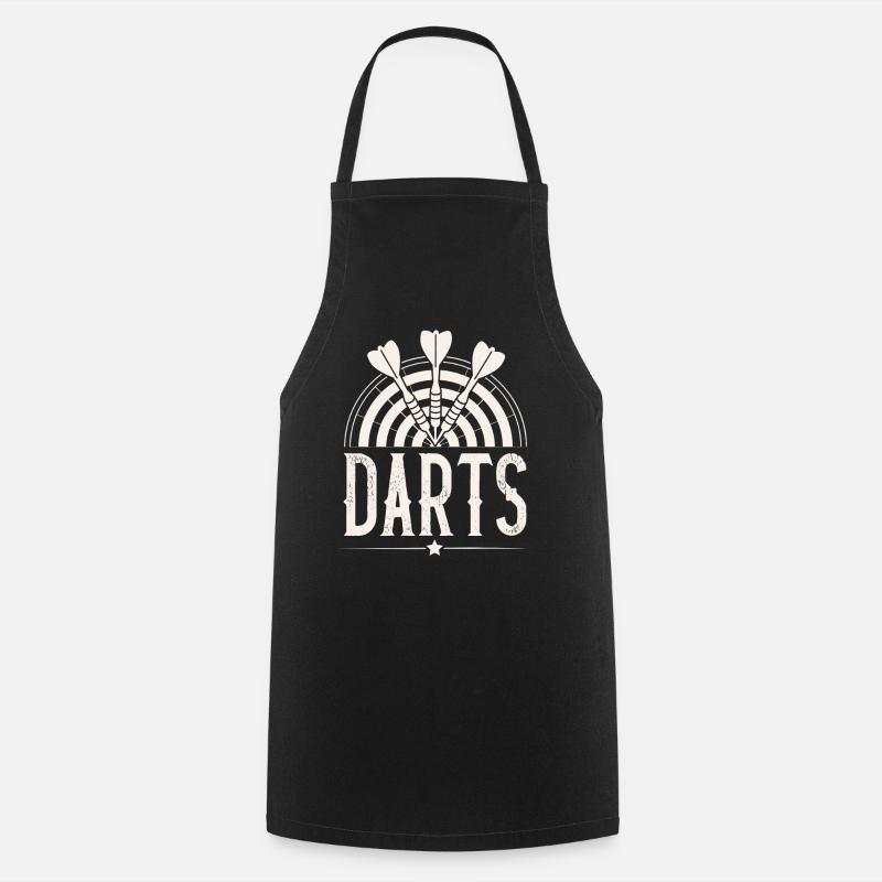 Dart Darten Darts - Kochschürze - Schwarz