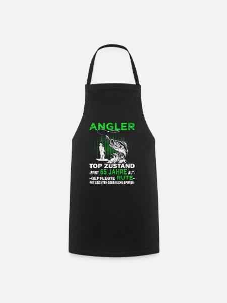 Sei kein Dummi - 65. Geburtstag Angler - Angeln - Kochschürze - Schwarz
