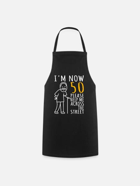 50. Geburtstag Mann 50ter Ich bin jetzt 50 Jahre - Forklæde - sort