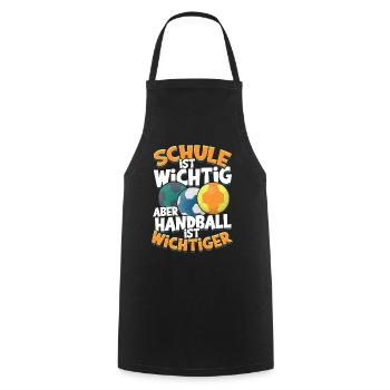 Kinder Handball Geschenk Handballer Sport Spieler - Kochschürze - Schwarz - Vorne - AI Model Male 185 dark (185cm)