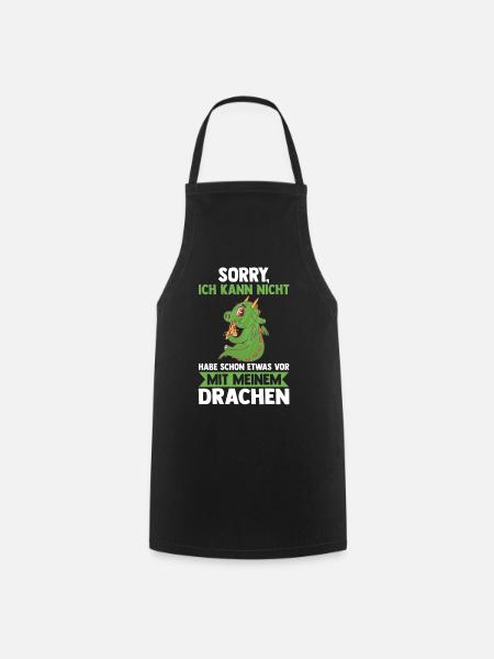 Drachen - Kochschürze - Schwarz