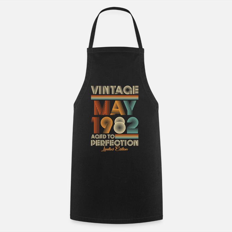 Millésime vieilli à la perfection Mai 1982 - Tablier de cuisine - noir