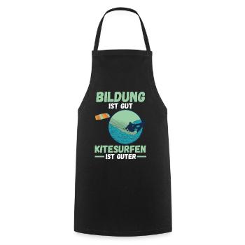 Kitesurfen Kitesurfer - Kochschürze - Schwarz - Vorne - AI Model Male 185 dark (185cm)