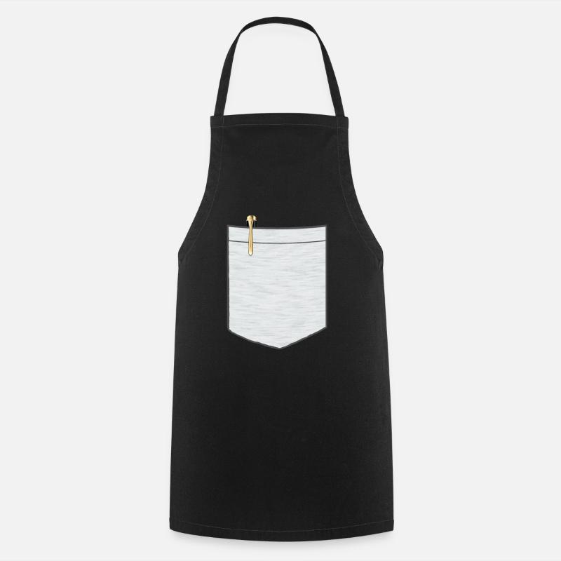 Chest pocket with ballpoint pen - Cooking Apron - black