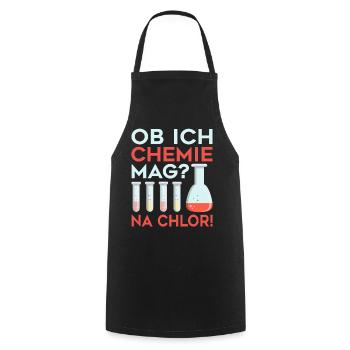 Chemie Kolben Labor Lehrer - Kochschürze - Schwarz - Vorne - AI Model Male 185 dark (185cm)