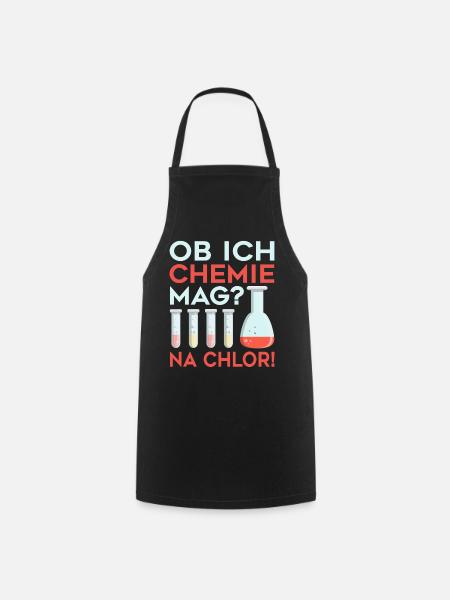 Chemie Kolben Labor Lehrer - Kochschürze - Schwarz