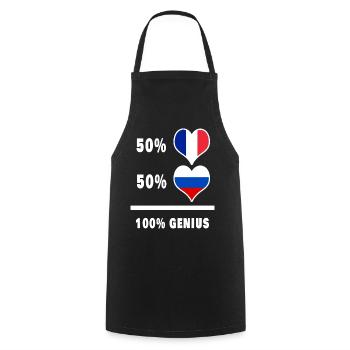 Frankreich und Russland Genial / Geschenk - Kochschürze - Schwarz - Vorne - AI Model Male 185 dark (185cm)