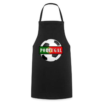 Cadeau pour la au Portugal - Tablier de cuisine - noir - Devant - AI Model Male 185 dark (185cm)