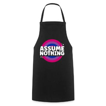 Bisexuel Bi Pride Flag Assume - Tablier de cuisine - noir - Devant - AI Model Male 185 dark (185cm)