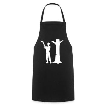 Lumberjack Profession Training Forester Gift - Cooking Apron - black - Front - AI Model Male 185 dark (185cm)