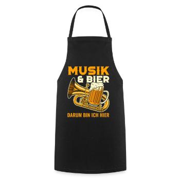 Tubist Geschenk Tuba Spieler lustige Geschenkidee - Kochschürze - Schwarz - Vorne - AI Model Male 185 dark (185cm)