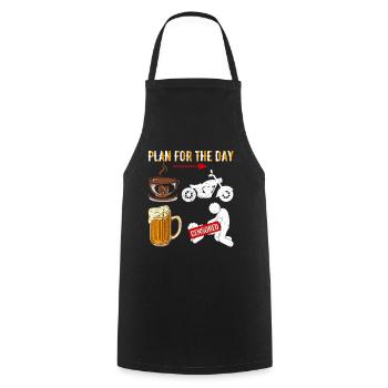 Motorcyclist - Cooking Apron - black - Front - AI Model Male 185 dark (185cm)