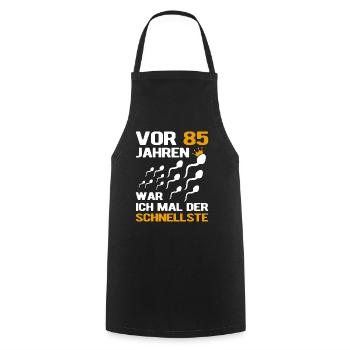 85. Geburtstag Mann Männer 85 Jahre Geschenk - Kochschürze - Schwarz - Vorne - AI Model Male 185 dark (185cm)