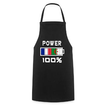 L'Algérie et la France Power 100 % - Tablier de cuisine - noir - Devant - AI Model Male 185 dark (185cm)