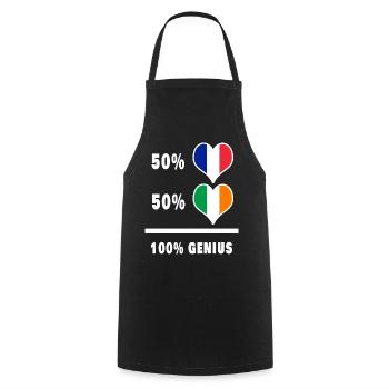 France et Irlande Génie / Présent - Tablier de cuisine - noir - Devant - AI Model Male 185 dark (185cm)