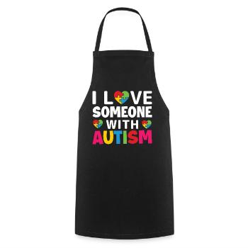 Love for Autism Awareness Design - Cooking Apron - black - Front - AI Model Male 185 dark (185cm)