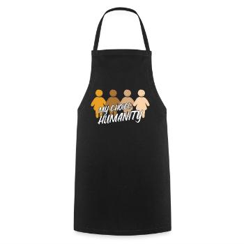 Liberté Amour Paix Déclaration - Tablier de cuisine - noir - Devant - AI Model Male 185 dark (185cm)