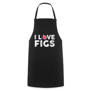 I love figs - Cooking Apron - black - Front - AI Model Male 185 dark (185cm)