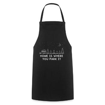 Home Is Where You Park It I Dachzelten Camping - Kochschürze - Schwarz - Vorne - AI Model Male 185 dark (185cm)