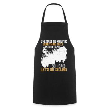 Cycling flirt on the mountain - Cooking Apron - black - Front - AI Model Male 185 dark (185cm)