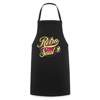 Retro Soul Vintage Music - Cooking Apron - black - Front - AI Model Male 185 dark (185cm)
