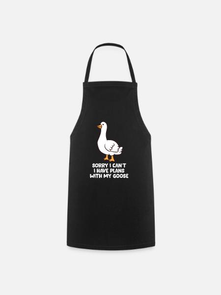 Drôle d’oie Désolé, je ne peux pas, je - Tablier de cuisine - noir