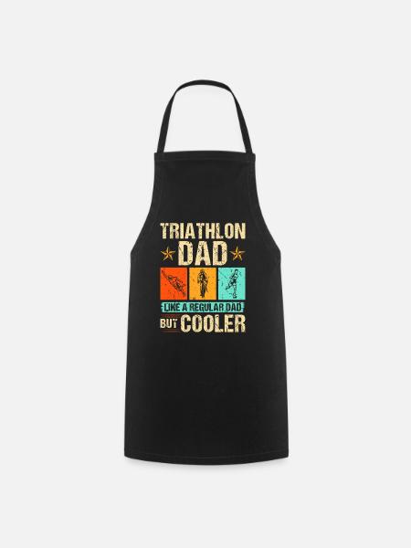 Triathlon Dad Triathlet Vater - Kochschürze - Schwarz