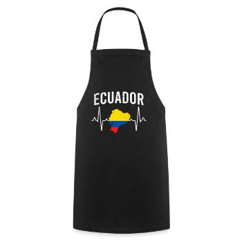 Ecuador Heartbeat - Cooking Apron - black - Front - AI Model Male 185 dark (185cm)