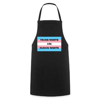 transgender flag human rights t-shirt design - Cooking Apron - black - Front - AI Model Male 185 dark (185cm)