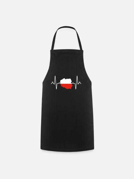 Pologne pologne battement de cœur - Tablier de cuisine - noir