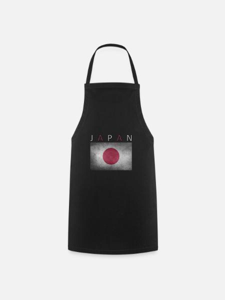 Japan Tokio Flagge Design - Kochschürze - Schwarz