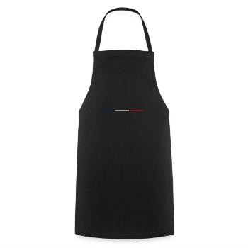 Filigree tricolour – French national colours - Cooking Apron - black - Front - AI Model Male 185 dark (185cm)