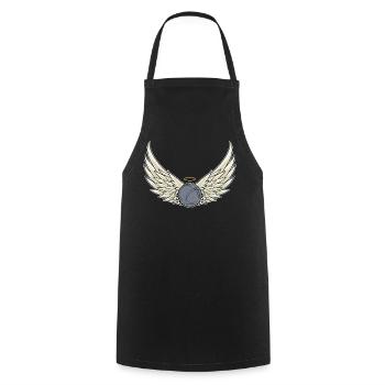Boule ball wings Bouler and Petanque player - Cooking Apron - black - Front - AI Model Male 185 dark (185cm)