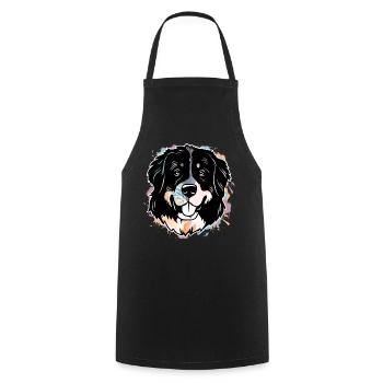 Bouvier bernois - Tablier de cuisine - noir - Devant - AI Model Male 185 dark (185cm)