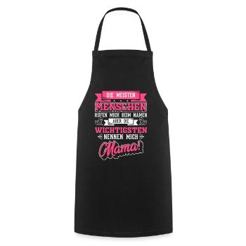 Mama Muttertag - Kochschürze - Schwarz - Vorne - AI Model Male 185 dark (185cm)