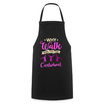 Cartwheel Gymnastique Roue Course Gymnastique Gymnaste - Tablier de cuisine - noir - Devant - AI Model Male 185 dark (185cm)