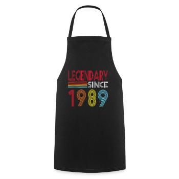 Legendär seit 1989 - Kochschürze - Schwarz - Vorne - AI Model Male 185 dark (185cm)