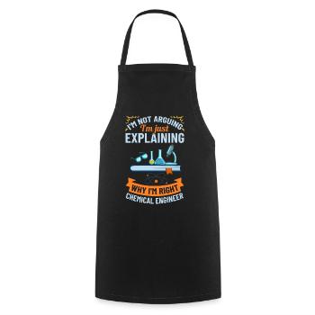 Chemical Engineer Chemical Engineering Science - Cooking Apron - black - Front - AI Model Male 185 dark (185cm)