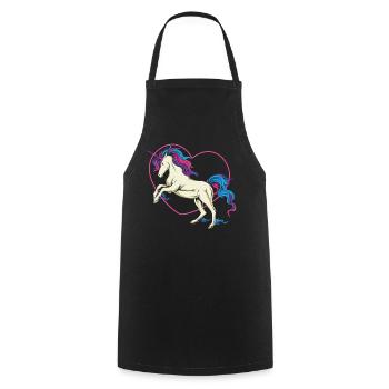 Bisexuel Bi Pride Flag Licorne - Tablier de cuisine - noir - Devant - AI Model Male 185 dark (185cm)