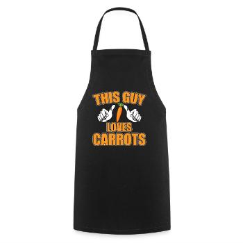 Cadeau d’amoureux des carottes - Tablier de cuisine - noir - Devant - AI Model Male 185 dark (185cm)