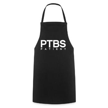 PTSD Patient Post-Traumatic Stress Disorder - Cooking Apron - black - Front - AI Model Male 185 dark (185cm)