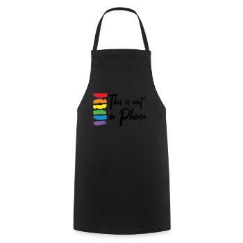 Ce n’est pas une phase Mois de la fierté gaie | Les personnes LGBT - Tablier de cuisine - noir - Devant - AI Model Male 185 dark (185cm)
