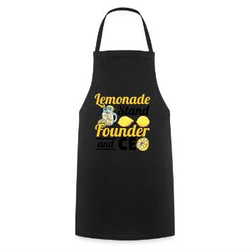 The boss of the lemonade stand takes care of it - Cooking Apron - black - Front - AI Model Male 185 dark (185cm)